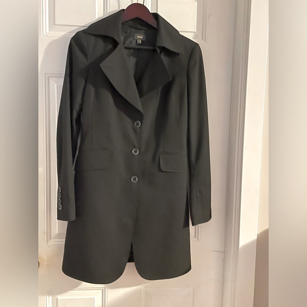 Mexx Long Black Fitted Blazer early 00s US size 8